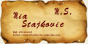 Mia Stajković vizit kartica